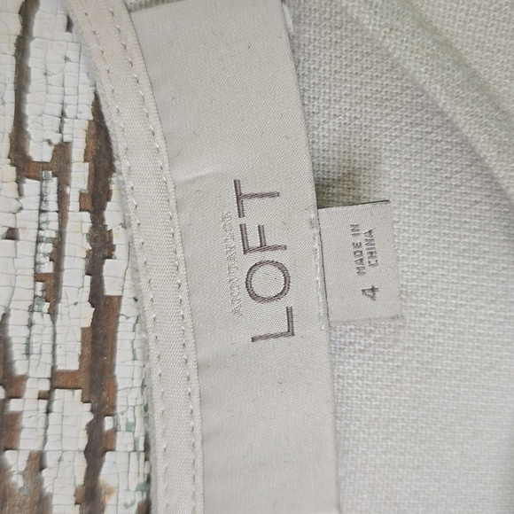 LOFT Elegant Black and White Dress w/cute Sculpted Hem, Ladies Size 4 - Picture 3 of 4